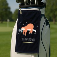 Sloth Slow Down Golf Towel