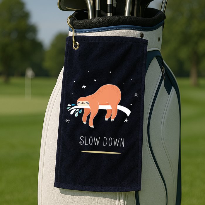 Sloth Slow Down Golf Towel