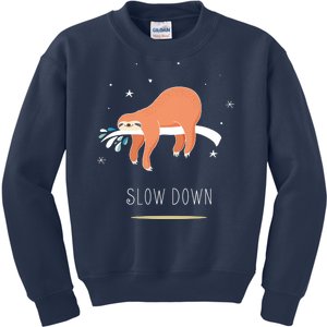 Sloth Slow Down Kids Sweatshirt