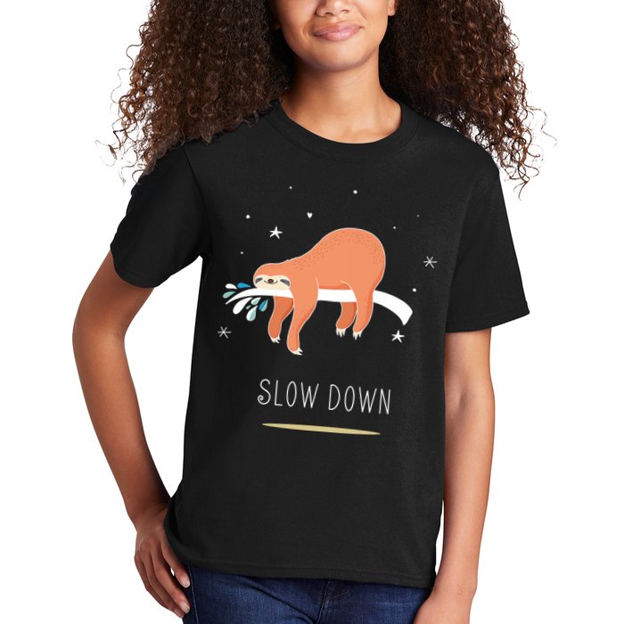 Sloth Slow Down Kids T-Shirt