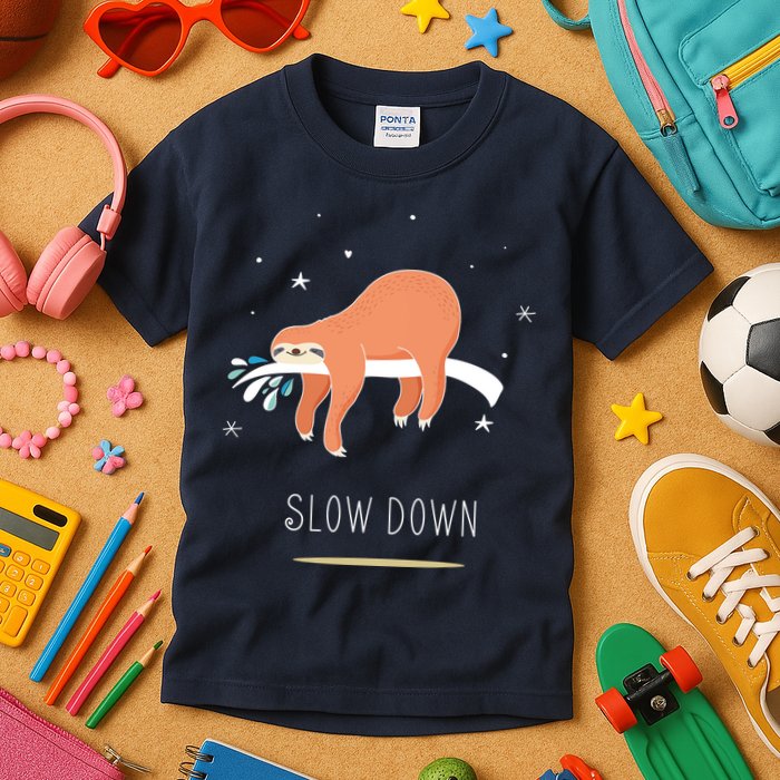 Sloth Slow Down Kids T-Shirt