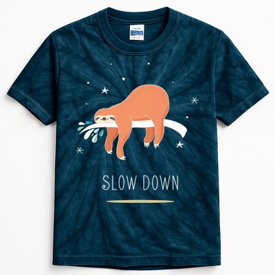 Sloth Slow Down Kids Tie-Dye T-Shirt