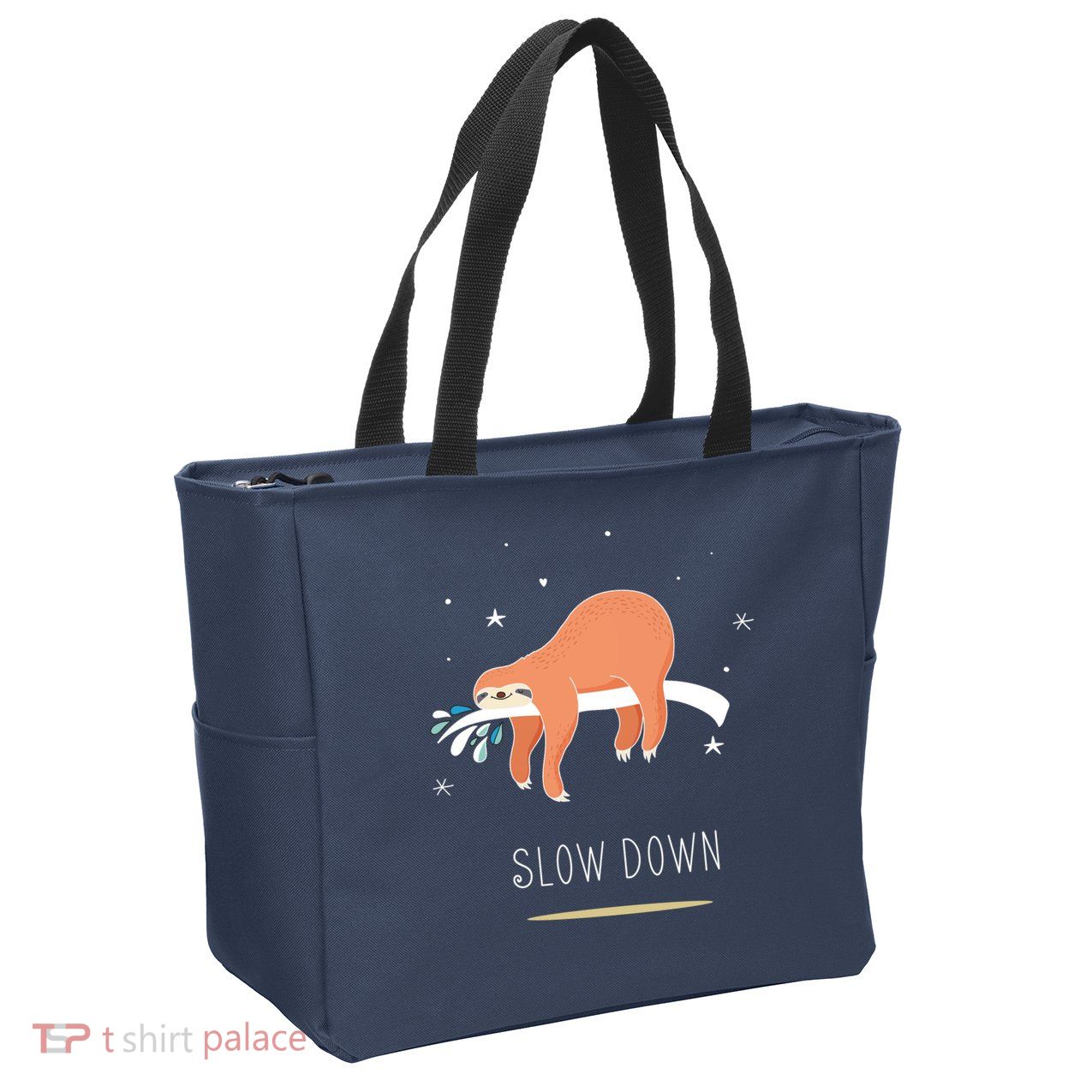 Sloth Slow Down Zip Tote Bag