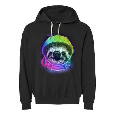 Sloth Spaceman Garment-Dyed Fleece Hoodie
