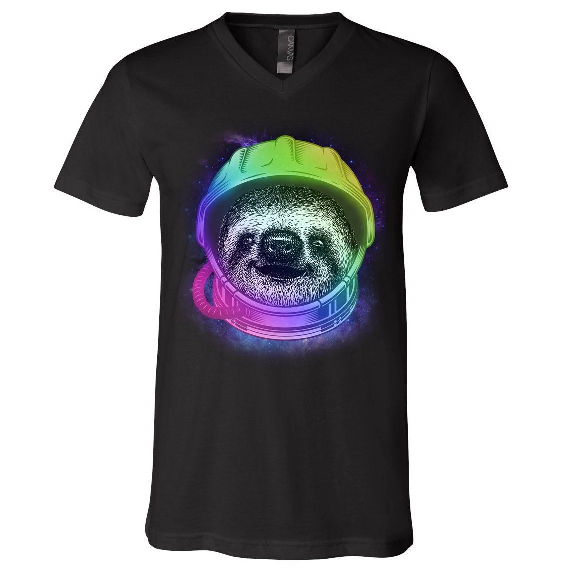 Sloth Spaceman V-Neck T-Shirt