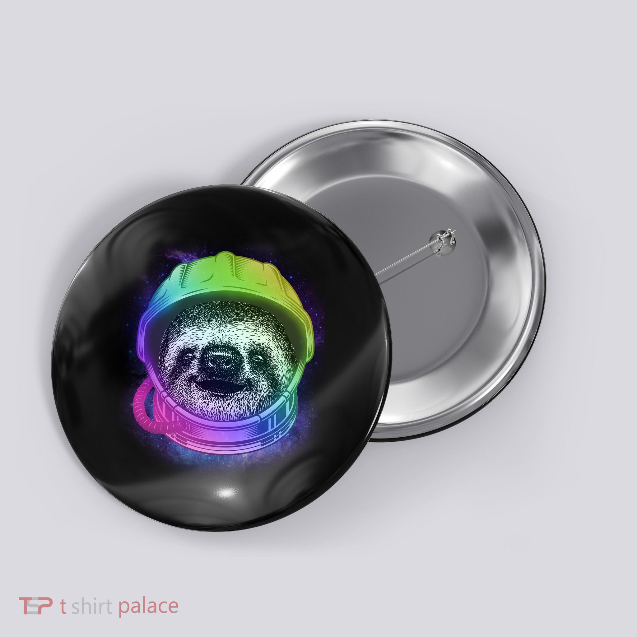 Sloth Spaceman Button