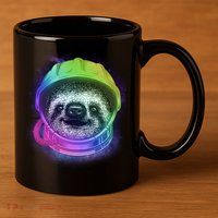 Sloth Spaceman 11oz C Handle Ceramic Mug