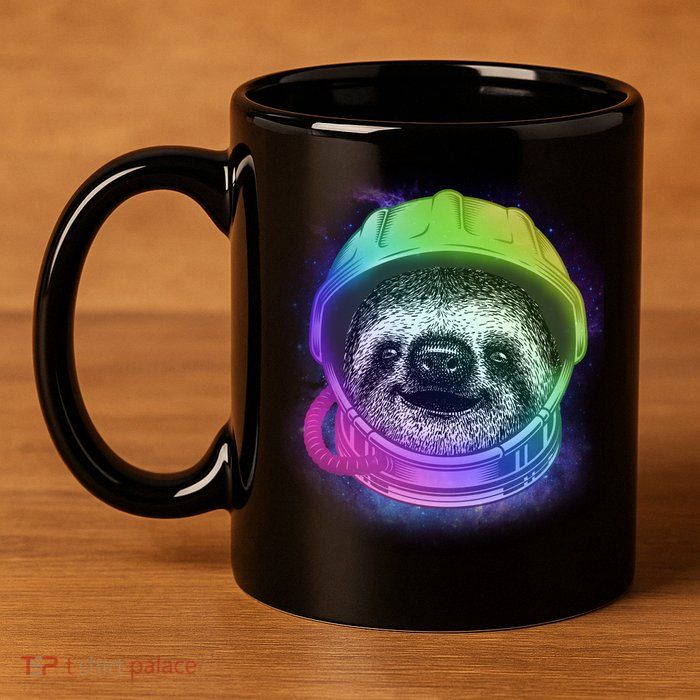 Sloth Spaceman 11oz C Handle Ceramic Mug