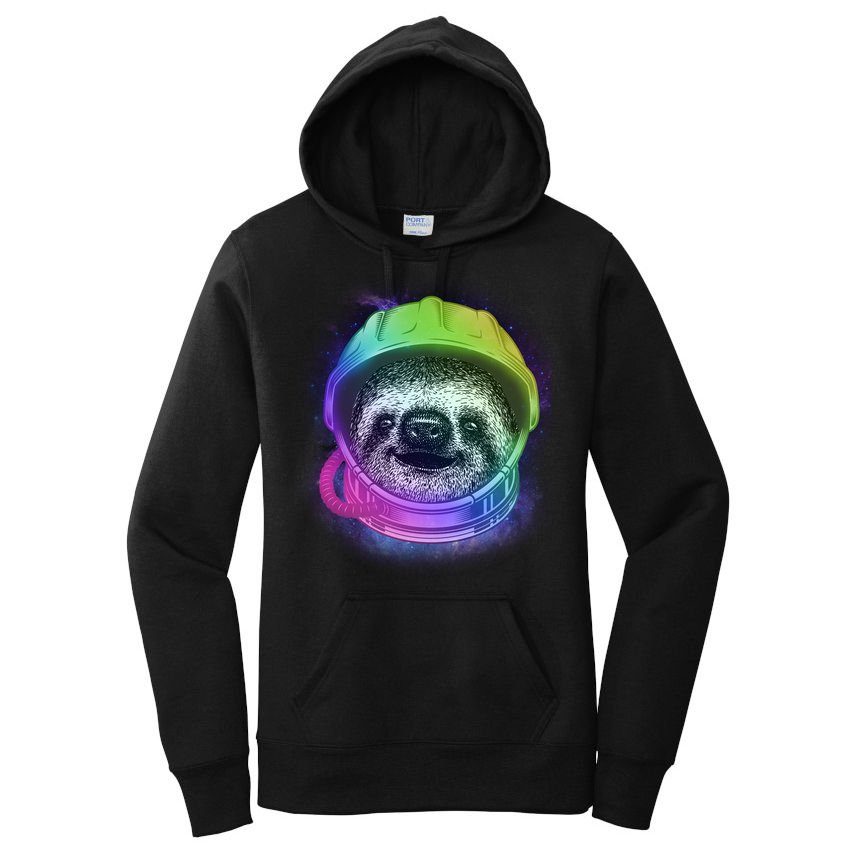 Sloth Spaceman Women's Pullover Hoodie