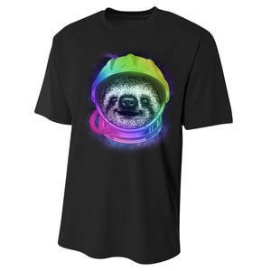 Sloth Spaceman Performance Sprint T-Shirt