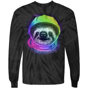 Sloth Spaceman Tie-Dye Long Sleeve Shirt