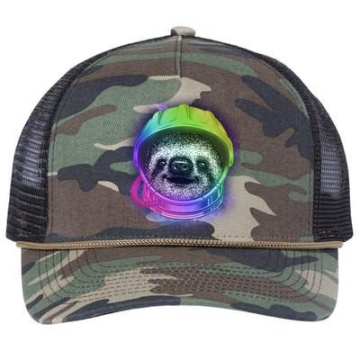 Sloth Spaceman Retro Rope Trucker Hat Cap