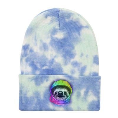 Sloth Spaceman Tie Dye 12in Knit Beanie