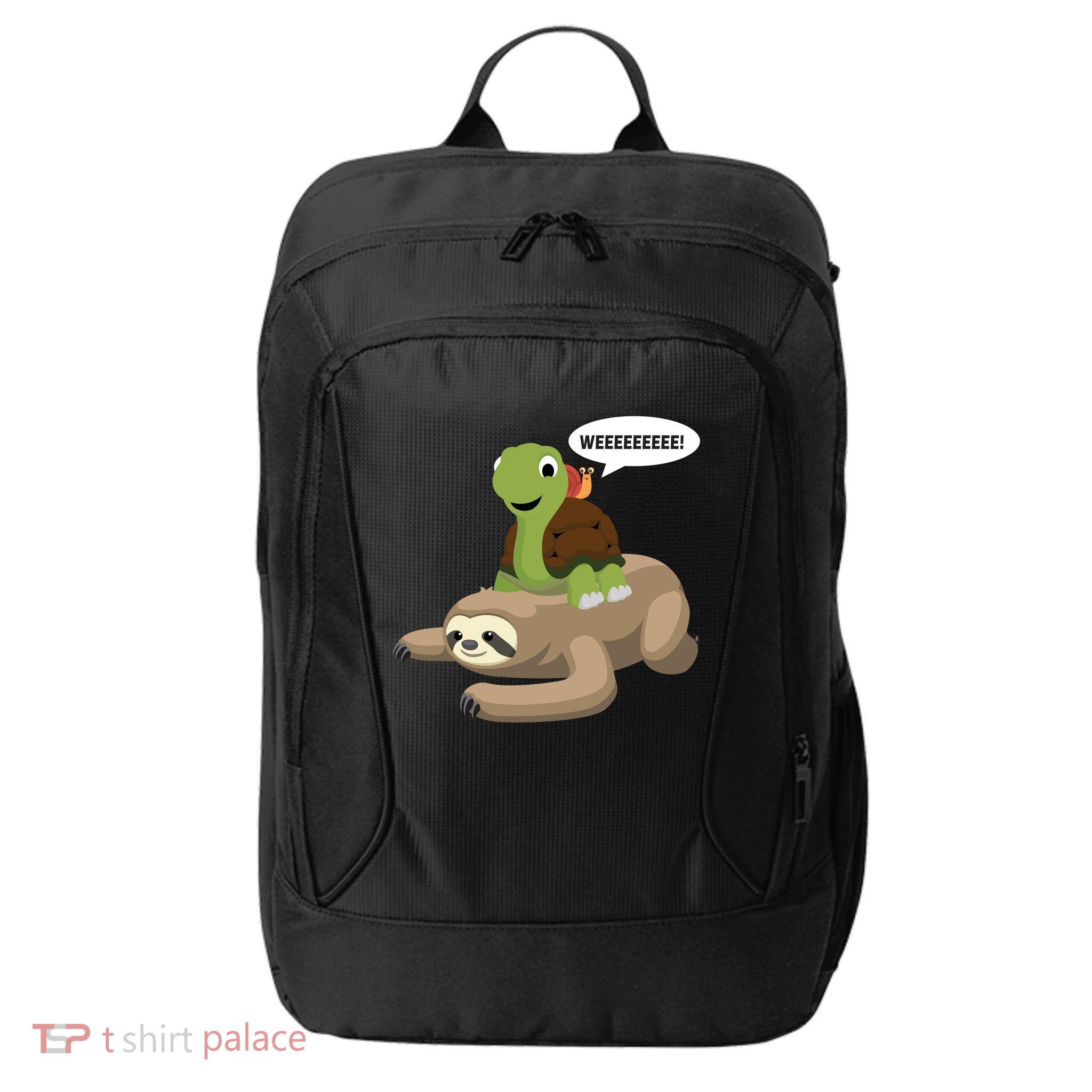 Sloth Turtle Snail Piggyback City Backpack