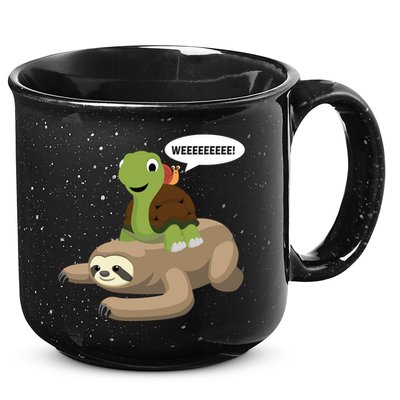 Sloth Turtle Snail Piggyback 15oz Campfire Ceramic Mug