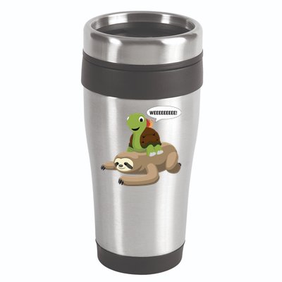 Sloth Turtle Snail Piggyback 16oz Travel Tumbler