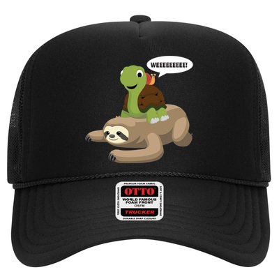 Sloth Turtle Snail Piggyback Trucker Hat