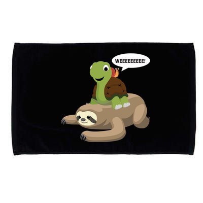 Sloth Turtle Snail Piggyback Microfiber Hand Towel