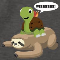 Sloth Turtle Snail Piggyback Vector Backpack