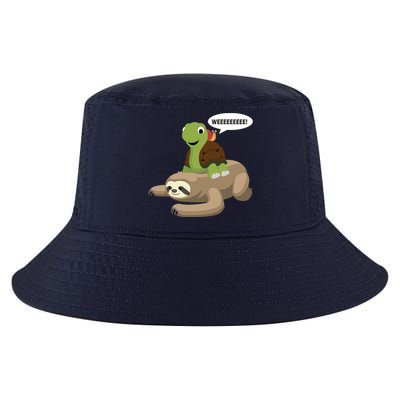 Sloth Turtle Snail Piggyback Cool Comfort Performance Bucket Hat