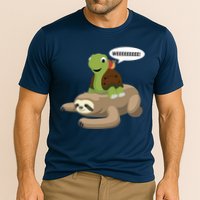 Sloth Turtle Snail Piggyback Performance Shirt