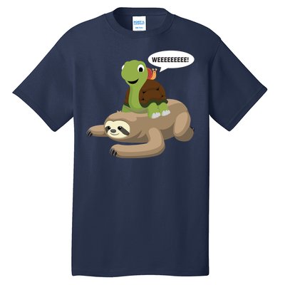 Sloth Turtle Snail Piggyback Tall T-Shirt