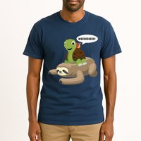 Sloth Turtle Snail Piggyback Tall T-Shirt