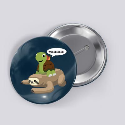 Sloth Turtle Snail Piggyback Button