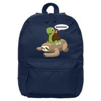 Sloth Turtle Snail Piggyback 16 in Basic Backpack