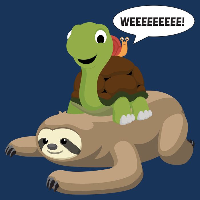 Sloth Turtle Snail Piggyback 16 in Basic Backpack