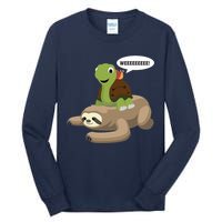 Sloth Turtle Snail Piggyback Tall Long Sleeve T-Shirt