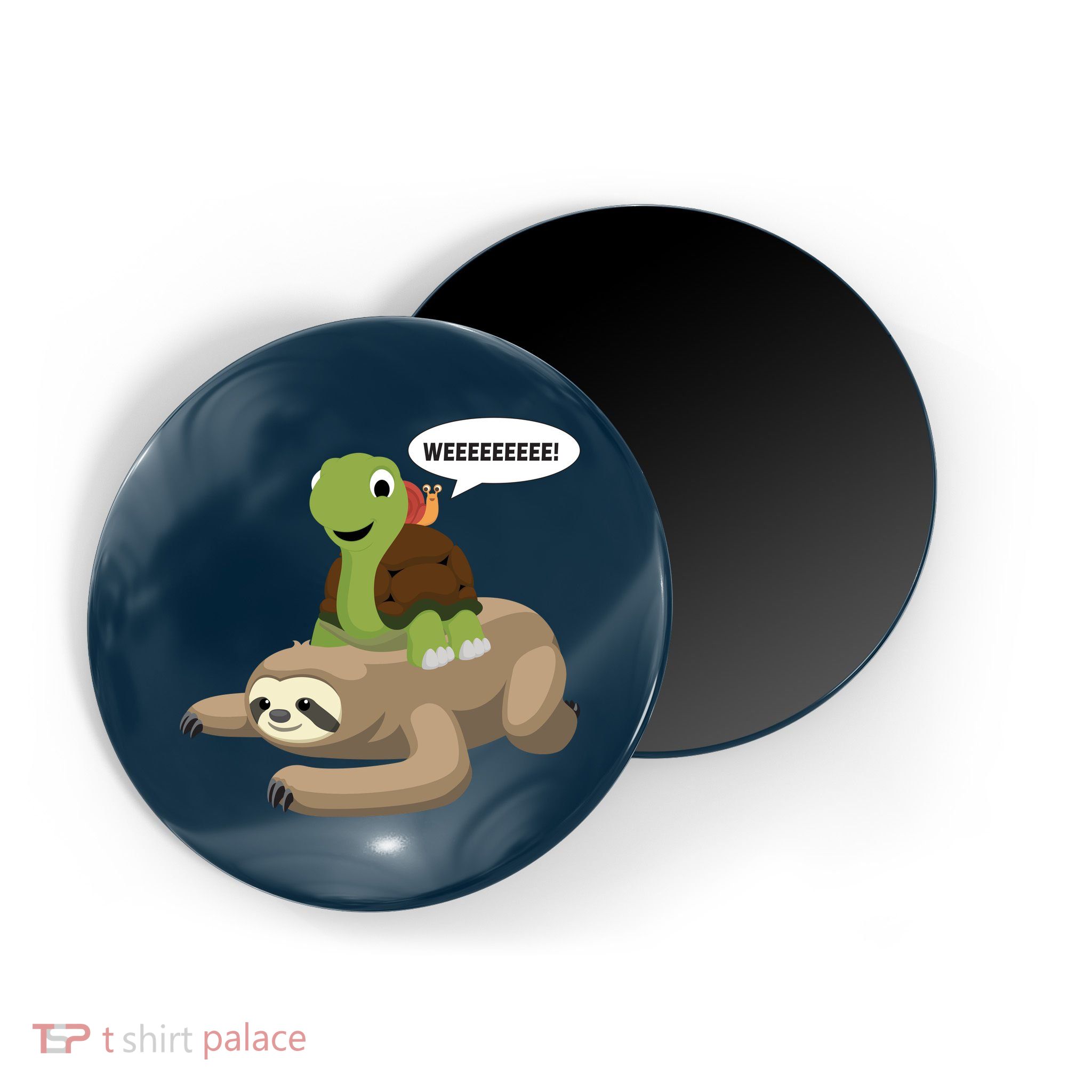 Sloth Turtle Snail Piggyback Magnet