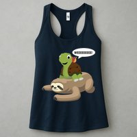 Sloth Turtle Snail Piggyback Womens Tank Top
