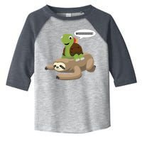 Sloth Turtle Snail Piggyback Toddler Fine Jersey T-Shirt