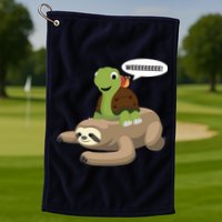 Sloth Turtle Snail Piggyback Golf Towel