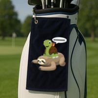 Sloth Turtle Snail Piggyback Golf Towel