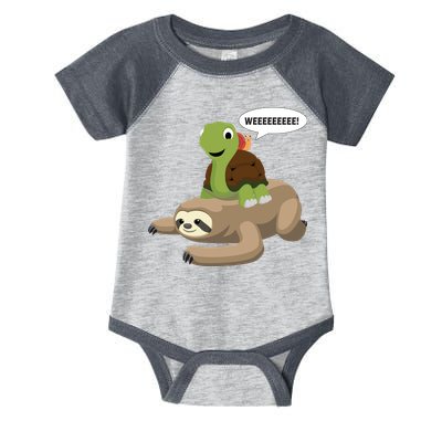 Sloth Turtle Snail Piggyback Infant Baby Jersey Bodysuit