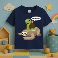 Sloth Turtle Snail Piggyback Toddler T-Shirt