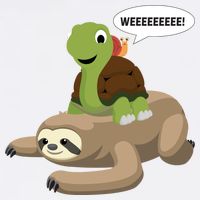 Sloth Turtle Snail Piggyback Garment-Dyed Sweatshirt