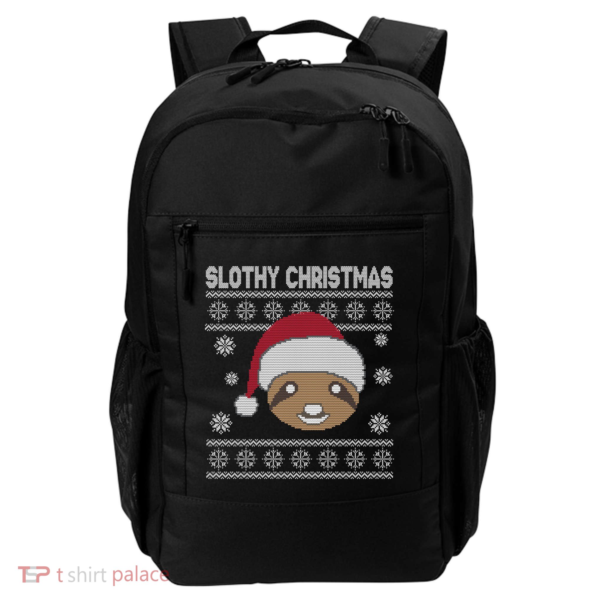 Slothy Christmas Ugly Sweater Backpack