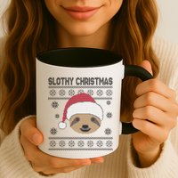 Slothy Christmas Ugly Sweater Mug