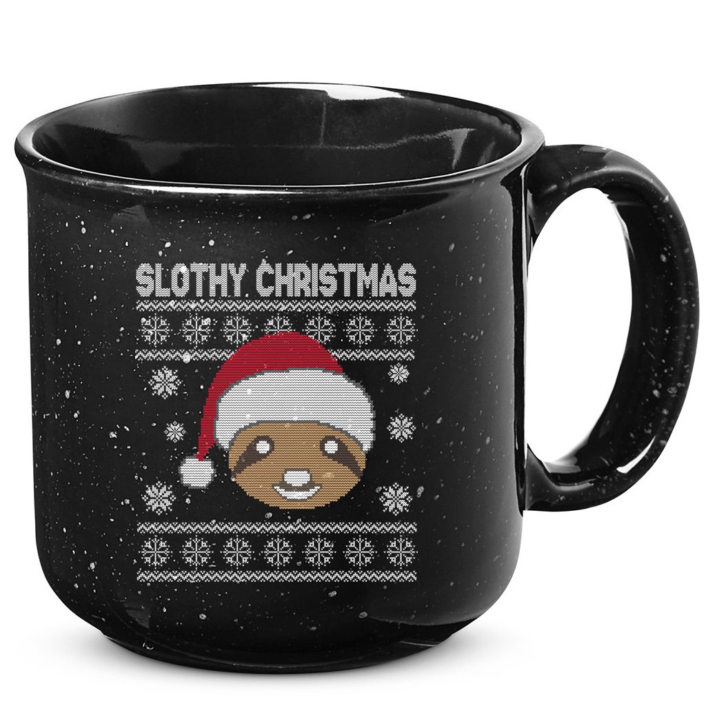 Slothy Christmas Ugly Sweater 15oz Campfire Ceramic Mug
