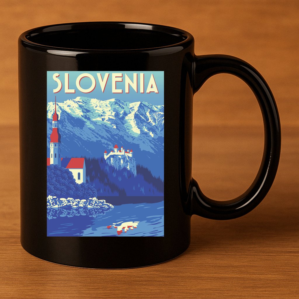 Slovenia Poster 11oz C Handle Ceramic Mug
