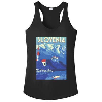 Slovenia Poster Ladies PosiCharge Competitor Racerback Tank