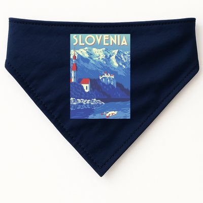 Slovenia Poster USA-Made Doggie Bandana