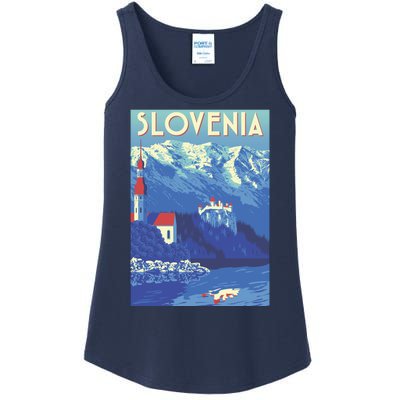 Slovenia Poster Ladies Essential Tank