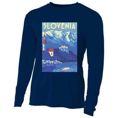 Slovenia Poster Cooling Performance Long Sleeve Crew
