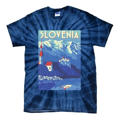 Slovenia Poster Tie-Dye T-Shirt