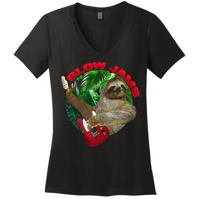 Slow Jams Women's V-Neck T-Shirt