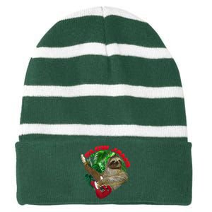 Slow Jams Striped Beanie with Solid Band